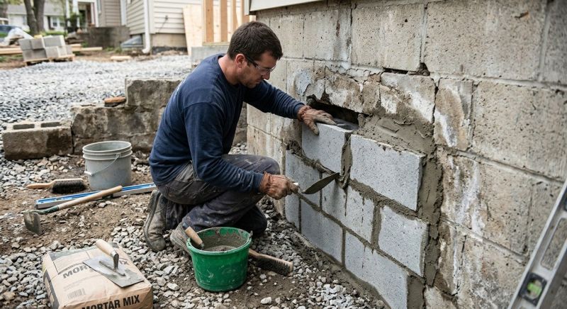 Block Wall Repair in Wycombe, PA