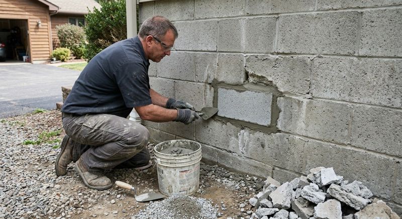Cinder Block Wall Repair in New Brunswick, NJ