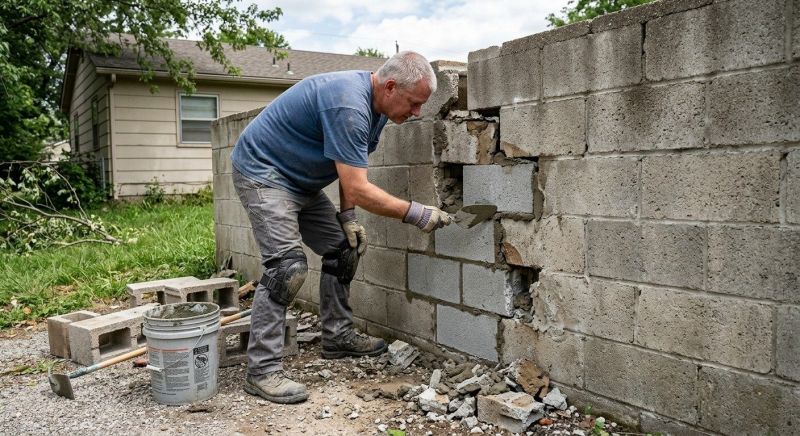 Concrete Block Repair in Warrington, PA