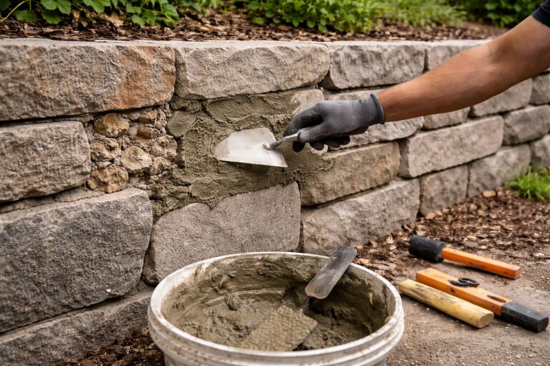 Stone Wall Repair in Bedminster, NJ