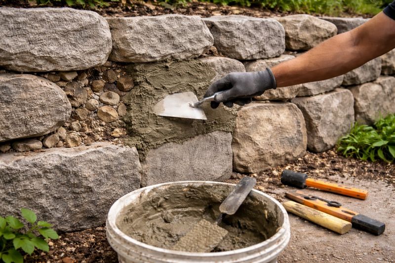 Stone Wall Repair in Warminster, PA